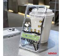 Custodia per telefono in TPU trasparente con Snoopy "Keep On Going" per iPhone 17/17 Pro/17 Pro Max/17 Air/16/15/14/13/12/11/X, custodia per iPhone 17 Pro Max, custodia per iPhone 17 Pro, custodia per