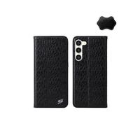 Custodia Per Telefono In Vera Pelle Con Texture Coccodrillo Fierre Shann Compatibile Con Samsung Galaxy S23 5G (Nera): Per Samsung Galaxy S23 5G