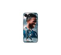 Custodia per telefono - MANIACASE - iPhone SE 2024 - Vinicius JR - Carta da parati Blu - Morbida