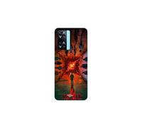 Custodia per telefono - MANIACASE - Oppo A57s 4G - Silicone TPU - Motivo Stranger Things - Nero