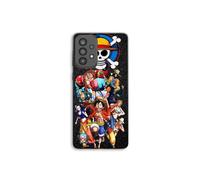 Custodia per telefono - MANIACASE - Samsung Galaxy A72 - Silicone TPU - One Piece Monkey Luffy - Nero