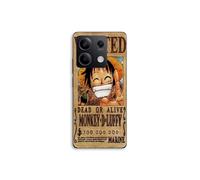Custodia per telefono - MANIACASE - Xiaomi Redmi Note 13 5G - Silicone TPU - Nero - Poster di Ricerca One Piece (Monkey D. Luffy)