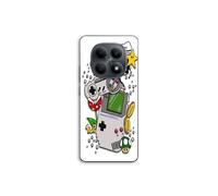 Custodia per telefono - MANIACASE - Xiaomi Redmi Note 15 5g - Nero - Silicone TPU - Motivo console Nintendo vintage