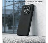 Custodia per telefono nera adatta per la serie Redmi Note, con protezione per l'obiettivo, antiurto, resistente ai graffi per evitare urti quotidiani e proteggere il retro e il telaio del telefono. Re