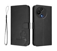 Custodia per telefono per TCL 605/60SE, in pelle PU, con blocco RFID, porta carte di credito, supporto per notebook, antiurto, compatibile con TCL 605/60SE, colore nero