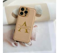 Custodia per telefono personalizzata con iniziale e nome 3D fai-da-te incisa, compatibile con iPhone 17 16 15 14 13 12 11 Pro Max 16 15 14 Plus, compatibile con Samsung Galaxy S25 S24 S23 S22 S21 Ultr