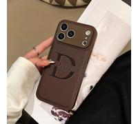 Custodia per telefono personalizzata con lettera, caratterizzata da un design con texture a litchi incisa al laser, antiurto e resistente ai graffi, protegge l'obiettivo della fotocamera, compatibile
