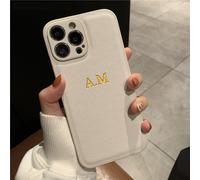 Custodia per telefono personalizzata per iPhone 17 16 15 14 13 12 11 Pro Max Plus 17Air Custodia regalo con iniziali personalizzate in pelle PU di lusso