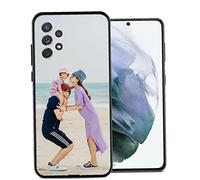 Custodia per telefono personalizzata personalizzata per Samsung Galaxy A32 4G con foto testo nome cover personalizzata per telefono regali per donne uomini compleanni madri padri San Valentino regali
