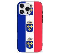 Custodia per telefono stampata con bandiera francese del conte Henri di Chambord, compatibile con iPhone 16/16 Plus/16 Pro/16 Pro Max/16 E, divertente e leggera protezione per telefoni in TPU