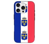 Custodia per telefono stampata con bandiera francese del conte Henri di Chambord, compatibile con iPhone 16/16 Plus/16 Pro/16 Pro Max/16 E, divertente e leggera protezione per telefoni in TPU