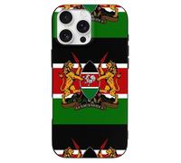 Custodia per telefono stampata con stemma della bandiera del Kenya, compatibile con iPhone 16/16 Plus/16 Pro/16 Pro Max/16 E, divertente e leggera, in TPU