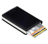 Secrid Slimwallet Portafoglio originale per carte di credito RFID in pelle 6,5 cm black (SW-L-black)