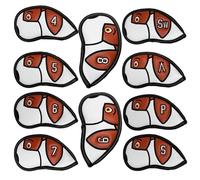 Custodia per testa di golf, custodia per testa di pilota di golf, custodia per testa di putter custodia per testa di putter da golf, in pelle PU, 10 pezzi, custodia per mazze da golf