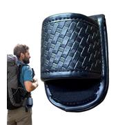 Custodia per torcia elettrica con fascia elastica per cintura | Torcia a forma di D, custodia da trasporto per lavoro all'aperto, escursionismo, campeggio, camminata, corsa