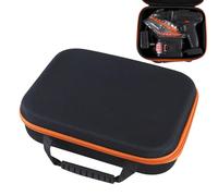 Custodia per trapano, grande capacità, impermeabile, protettiva, organizer per trapano elettrico, per cacciaviti, elettricisti, meccanici, casa, viaggi, attività all'aperto, Lato quadrato arancione 27