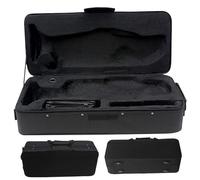 Custodia per tromba Custodia protettiva impermeabile antivibrazione per tromba 3 scomparti con cinghie di trasporto e tasca frontale Zaino portatile in tessuto Oxford 21x9x6 pollici, Nero