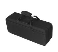 Custodia per Tromba Oxford con Doppia Tracolla e Due Scomparti, Nero | Tessuto Oxford Nero, Spallacci Regolabili, Interno Protettivo, 2 Tasche con Zip, per Musicisti e Concerti