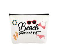 Custodia per trucchi e trucchi, borsa da viaggio per donne e ragazze, organizer per cosmetici da viaggio, Spiaggia