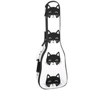 Custodia per ukulele, 58,4 cm, con simpatica oca e fiori su sfondo beige, imbottita, con custodia e manico spesso, Multicolore 02, 25.9x9x3.1in/66x23x8cm, Organizer per borse