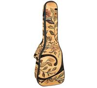 Custodia per ukulele, 58,4 cm, graziosa lettera A con fiori colorati, imbottitura estetica, custodia per il trasporto con custodia e manico spesso, Multicolore 09, 25.9x9x3.1in/66x23x8cm, Organizer