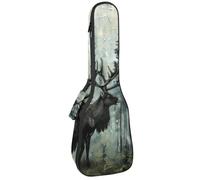 Custodia per ukulele, 58,4 cm, imbottitura con piume di uccello colorate, custodia per il trasporto e manico spesso, Multicolore 07, 25.9x9x3.1in/66x23x8cm, Organizer per borse