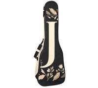 Custodia per ukulele, 58,4 cm, lettera M, con imbottitura a ghirlanda, farfalle, custodia per il trasporto con custodia e manico spesso, Multicolore 10., 25.9x9x3.1in/66x23x8cm, Organizer per borse