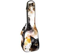 Custodia per ukulele, 58,4 cm, motivo: bandiera di San Patrizio, con elementi verdi, imbottitura per birra, custodia per il trasporto e manico spesso, Multicolore 05, 25.9x9x3.1in/66x23x8cm, Organizer