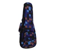 Custodia per ukulele da 26 pollici per strumento a baritono o basso, griglia blu, come descritto