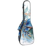 Custodia per ukulele da 58,4 cm, con granchio, alghe marine, foglie, bolle e imbottitura con stella marina, custodia per il trasporto con custodia e manico spesso, Multicolore 04, 25.9x9x3.1in