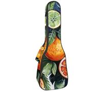 Custodia per ukulele da concerto a forma di rana, con vari cuori, morbida, spessa, imbottita, 10 mm di spessore, imbottitura in spugna, Multicolore 03, 25.9x9x3.1in/66x23x8cm, Organizer per borse