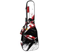Custodia per ukulele da concerto Aqua Blues Tiny Ditsy Leaves Branch Soft Thick Padded Ukulele Zaino 10 MM di spessore imbottitura in spugna, Multicolore 07, 25.9x9x3.1in/66x23x8cm, Organizer per