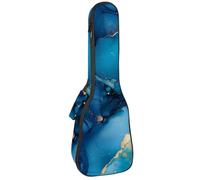Custodia per ukulele da concerto Aqua Blues Tiny Ditsy Leaves Branch Soft Thick Padded Ukulele Zaino 10 MM di spessore imbottitura in spugna, Multicolore 08, 25.9x9x3.1in/66x23x8cm, Organizer per