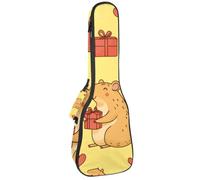 Custodia per ukulele da concerto, cappello da cowboy, cactus e sfondo rosa, morbida e spessa, imbottita, 10 mm di spessore, imbottitura in spugna, Multicolore 09, 25.9x9x3.1in/66x23x8cm, Organizer per