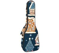 Custodia per ukulele da concerto con bastoncini di zucchero e fiocchi di neve, impermeabile, imbottitura in spugna spessa 1 cm, Multicolore 08, 25.9x9x3.1in/66x23x8cm, Organizer per borse