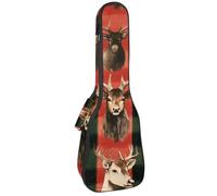 Custodia per ukulele da concerto con bastoncini di zucchero e fiocchi di neve, impermeabile, imbottitura in spugna spessa 1 cm, Multicolore 03, 25.9x9x3.1in/66x23x8cm, Organizer per borse