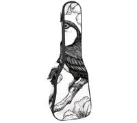 Custodia per ukulele da concerto con grande cervo nella foresta di pini notte luna morbida e spessa imbottitura in spugna spessa 10 mm, Multicolore 03, 25.9x9x3.1in/66x23x8cm, Organizer per borse