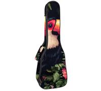 Custodia per ukulele da concerto con grande cervo nella foresta di pini notte luna morbida e spessa imbottitura in spugna spessa 10 mm, Multicolore 04, 25.9x9x3.1in/66x23x8cm, Organizer per borse