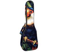 Custodia per ukulele da concerto con grande cervo nella foresta di pini notte luna morbida e spessa imbottitura in spugna spessa 10 mm, Multicolore 06, 25.9x9x3.1in/66x23x8cm, Organizer per borse
