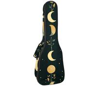 Custodia per ukulele da concerto con grande cervo nella foresta di pini notte luna morbida e spessa imbottitura in spugna spessa 10 mm, Multicolore 02, 25.9x9x3.1in/66x23x8cm, Organizer per borse
