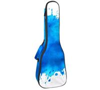 Custodia per ukulele da concerto con libellule blu che volano intorno a dente di leone modello morbido spesso imbottito ukulele zaino 10 mm di spessore imbottitura in spugna, Multicolore 10