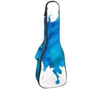 Custodia per ukulele da concerto con libellule blu che volano intorno a dente di leone modello morbido spesso imbottito ukulele zaino 10 mm di spessore imbottitura in spugna, Multicolore 08