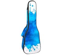 Custodia per ukulele da concerto con libellule blu che volano intorno a dente di leone modello morbido spesso imbottito ukulele zaino 10 mm di spessore imbottitura in spugna, Multicolore 09