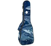 Custodia per ukulele da concerto con teschio con funghi, piante, fiori, luna e stelle, morbida e spessa, imbottitura in spugna spessa 10 mm, Multicolore 04, 25.9x9x3.1in/66x23x8cm, Organizer per borse
