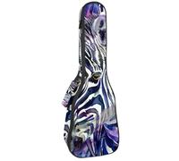 Custodia per ukulele da concerto con uccelli esotici, farfalle colorate, foglie di palma, morbido e spesso, imbottito, imbottitura in spugna spessa 10 mm, Multicolore 06, 25.9x9x3.1in/66x23x8cm