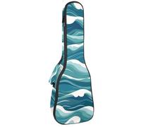 Custodia per ukulele da concerto con uccello, farfalla e rami di fiori e foglie, imbottitura in spugna spessa 10 mm, Multicolore 10., 25.9x9x3.1in/66x23x8cm, Organizer per borse
