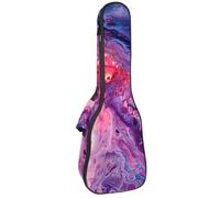 Custodia per ukulele da concerto con uccello, farfalla e rami di fiori e foglie, imbottitura in spugna spessa 10 mm, Multicolore 04, 25.9x9x3.1in/66x23x8cm, Organizer per borse