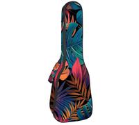 Custodia per ukulele da concerto da 58,8 cm, con vari fiori, borsa imbottita con scomparti e spallacci, Multicolore 08, 25.9x9x3.1in/66x23x8cm, Organizer per borse