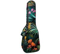 Custodia per ukulele da concerto da 58,8 cm, con vari fiori, borsa imbottita con scomparti e spallacci, Multicolore 07, 25.9x9x3.1in/66x23x8cm, Organizer per borse