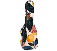 Custodia per ukulele da concerto da 58 cm, con note musicali colorate, borsa imbottita con scomparti e spallacci, Multicolore 05, 25.9x9x3.1in/66x23x8cm, Organizer per borse